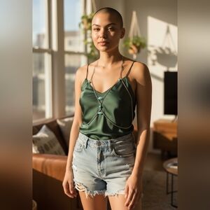 Body chain Harness, turquoise stones, stainless steel chains, stylish